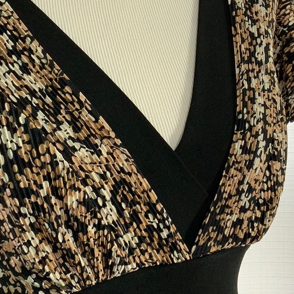 Tunic Top Brown Black Tan Dress Barn - Picture 4 of 6